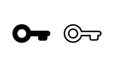 Anahtar simgesi logo tasarımı. Anahtar işareti ve sembol.