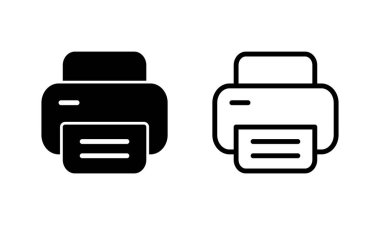 Simge logo tasarımını yazdır. yazıcı işareti ve sembol