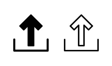 Simge logo tasarımı yükle. veri işareti ve sembolü yükle
