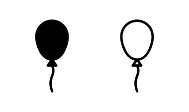 Balon simgesi logosu tasarımı. Parti balonu işareti ve sembolü