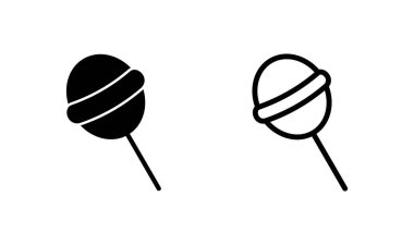 Şeker ikonu logosu tasarımı. Şeker işareti ve sembol.