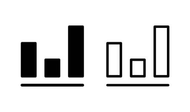 Grafik simgesi logosu dizaynı büyüyor. Çizelge ve sembol. diyagram simgesi