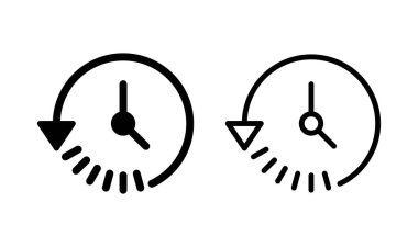 Tarih simgesi logosu tasarımı. Son olay geçmişi işareti ve simgesi