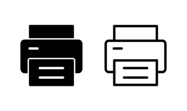 Simge logo tasarımını yazdır. yazıcı işareti ve sembol