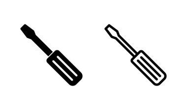 Tornavida simgesi logosu tasarımı. araç işareti ve sembol