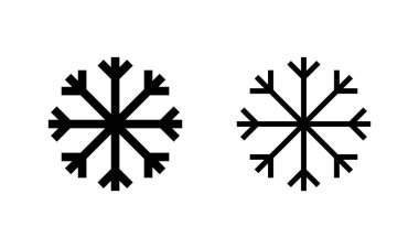 Kar simgesi logosu tasarımı. kar tanesi işareti ve sembol