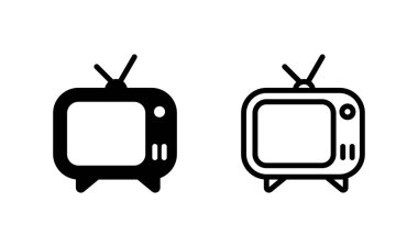 Televizyon ikonu logosu tasarımı. televizyon işareti ve sembol