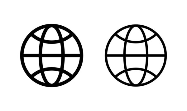 Web icon logo design. go to web sign and symbol. web click icon. Global search icon