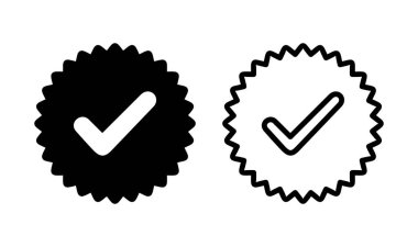 Onaylanmış simge logosu tasarımı. Onaylanmış Madalya Simgesi