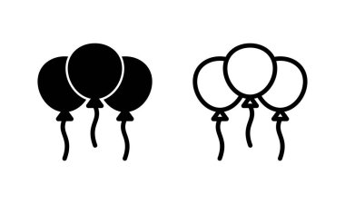 Balon simgesi logosu tasarımı. Parti balonu işareti ve sembolü