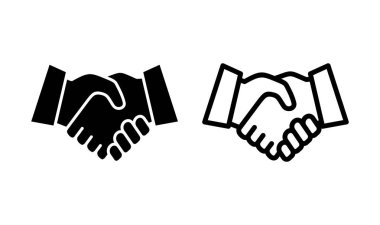 Tokalaşma simgesi logo tasarımı. İş tokalaşma işareti ve sembol. iletişim anlaşması