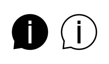 Bilgi simgesi logo tasarımı. İmza ve sembol hakkında. soru işareti simgesi