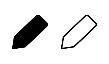 Kalem simgesi logosu tasarımı. Kalem işareti ve sembol. Simge vektörünü düzenle