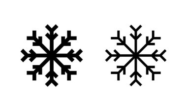 Kar simgesi logosu tasarımı. kar tanesi işareti ve sembol