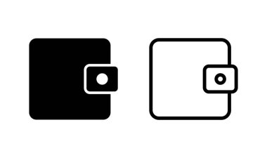 Cüzdan simgesi logosu tasarımı. cüzdan işareti ve sembol