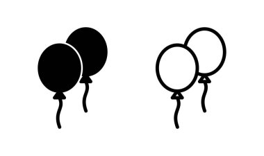 Balon simgesi logosu tasarımı. Parti balonu işareti ve sembolü