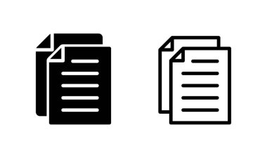 Belge simgesi logo tasarımı. Kağıt ve sembol. Dosya Simgesi