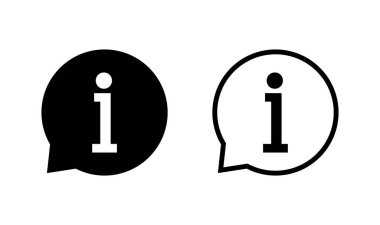 Bilgi simgesi logo tasarımı. İmza ve sembol hakkında. soru işareti simgesi