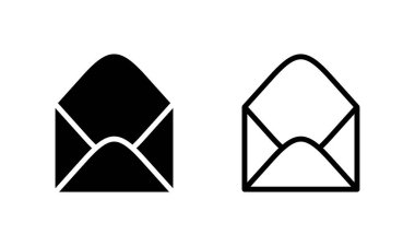 Posta simgesi logosu tasarımı. e-posta işareti ve sembol. E- posta simgesi. Zarf simgesi