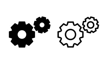 Simge logo tasarımı ayarlanıyor. İşaret ve sembol. Vites İşareti