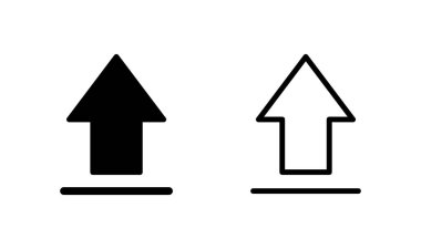 Simge logo tasarımı yükle. veri işareti ve sembolü yükle