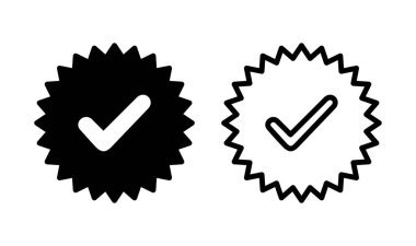 Onaylanmış simge logosu tasarımı. Onaylanmış Madalya Simgesi