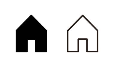 Ev simgesi logosu tasarımı. Ev işareti ve sembol