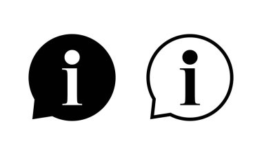 Bilgi simgesi logo tasarımı. İmza ve sembol hakkında. soru işareti simgesi