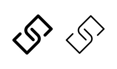 Bağlantı simgesi logosu tasarımı. Hiper bağlantı zinciri işareti ve sembolü