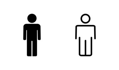 Erkek simgesi logosu tasarımı. Erkek işareti ve sembol. insan sembolü
