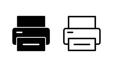 Simge logo tasarımını yazdır. yazıcı işareti ve sembol