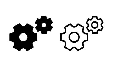 Simge logo tasarımı ayarlanıyor. İşaret ve sembol. Vites İşareti