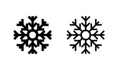 Kar simgesi logosu tasarımı. kar tanesi işareti ve sembol