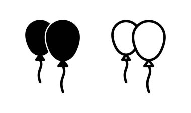 Balon simgesi logosu tasarımı. Parti balonu işareti ve sembolü