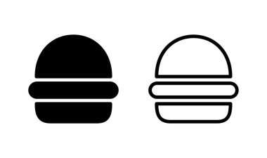 Burger ikon logo tasarımı. Hamburger ve sembol. hamburger