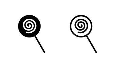 Şeker ikonu logosu tasarımı. Şeker işareti ve sembol.