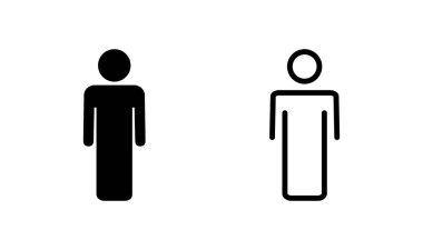 Erkek simgesi logosu tasarımı. Erkek işareti ve sembol. insan sembolü