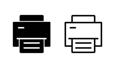 Simge logo tasarımını yazdır. yazıcı işareti ve sembol