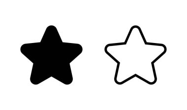 Yıldız simgesi logosu tasarımı. Reyting işareti ve sembol. favori yıldız simgesi