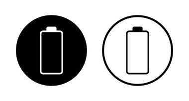 Batarya simgesi logosu tasarımı. Şarj işareti. pil şarj seviyesi