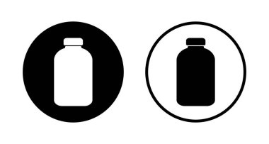Şişe simgesi logosu tasarımı. şişe işareti ve sembol
