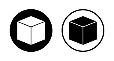 Kutu simgesi logosu tasarımı. kutu işareti ve sembol, paket, paket