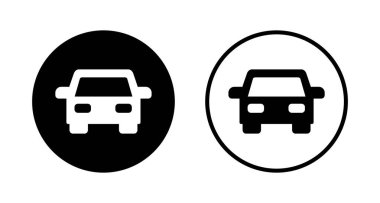 Araba simgesi logosu tasarımı. Araba işareti ve sembol. küçük sedan