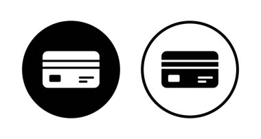 Kredi kartı simgesi logosu tasarımı. Kredi kartı ödeme imzası ve sembolü