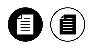 Belge simgesi logo tasarımı. Kağıt ve sembol. Dosya Simgesi