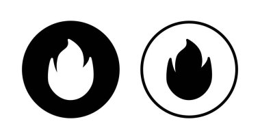 Ateş simgesi logosu tasarımı. ateş işareti ve sembol