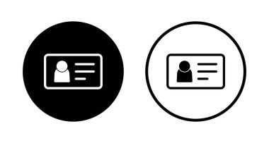 Lisans simgesi logo tasarımı. Kimlik kartı simgesi. Sürücü ehliyeti, personel kimlik kartı 