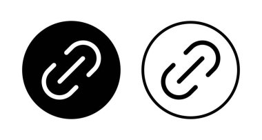 Bağlantı simgesi logosu tasarımı. Hiper bağlantı zinciri işareti ve sembolü