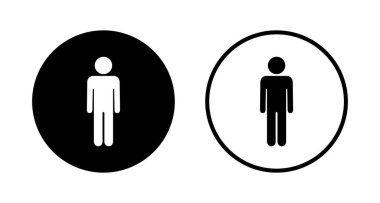 Erkek simgesi logosu tasarımı. Erkek işareti ve sembol. insan sembolü