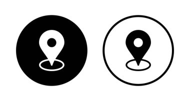 Haritalar ve logo tasarımı. konum işareti ve sembol. coğrafi konum, imleç simgesi.